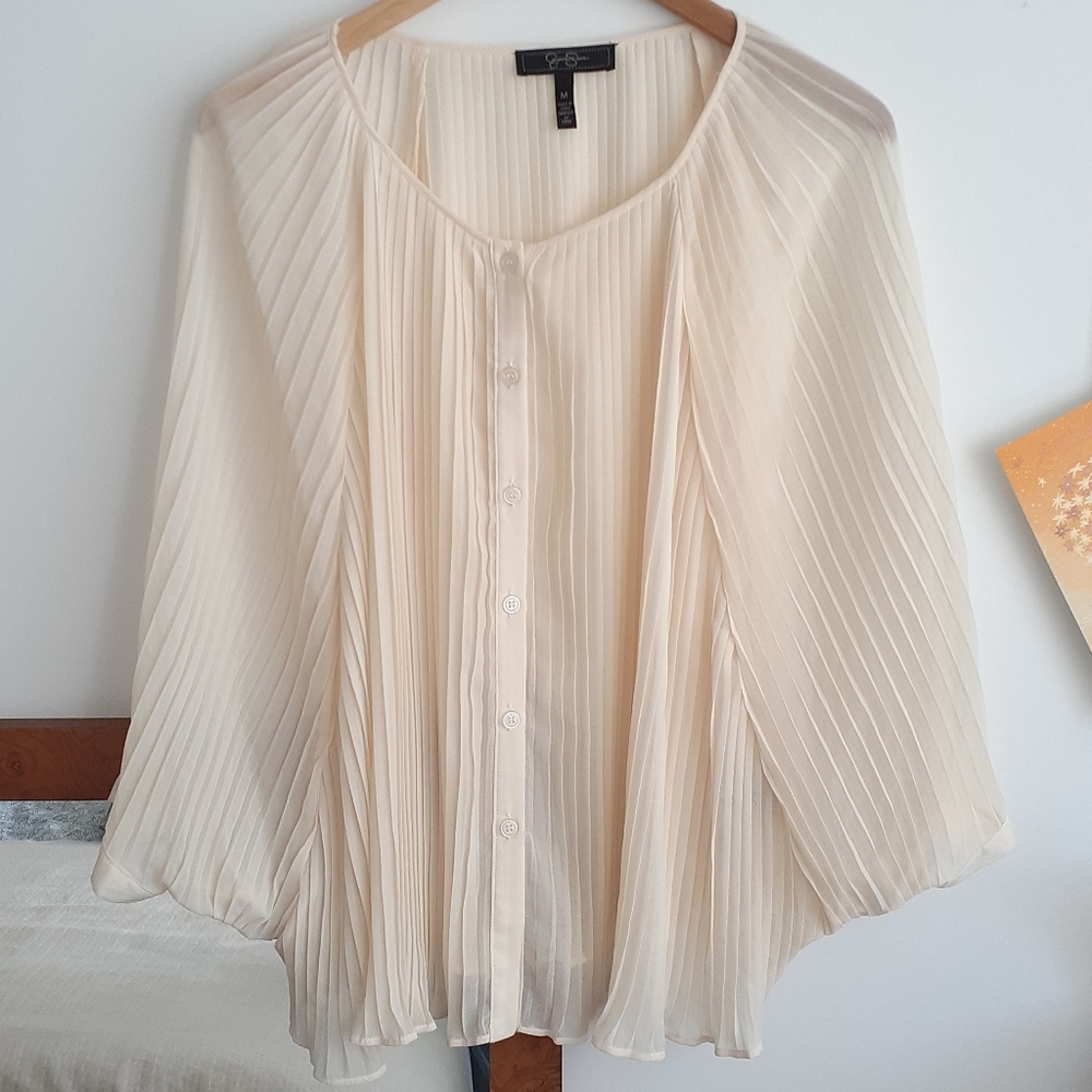 Jessica Simpson Batwing Slightly Sheer Top
